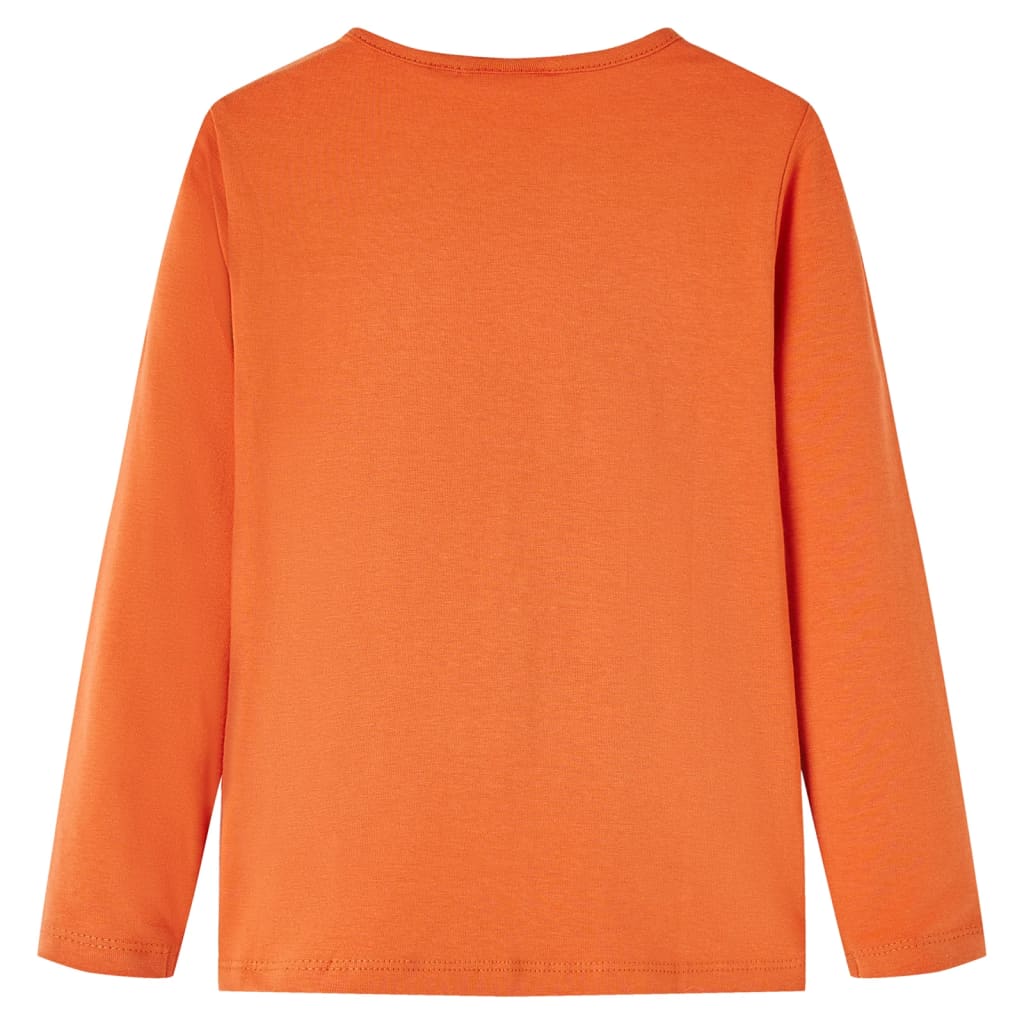 Camicia per bambini Vidaxl con maniche lunghe 116 Oranjebruin