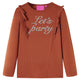 Camicia per bambini Vidaxl con maniche lunghe 128 cognac color