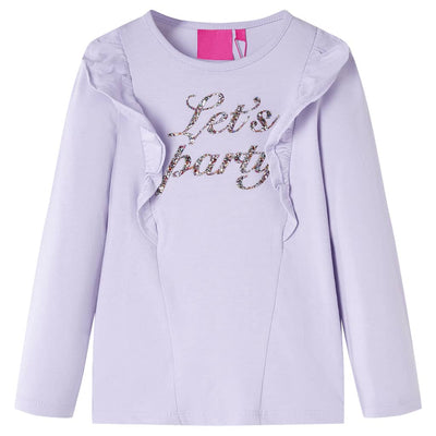 Camisa infantil de Vidaxl con mangas largas 92 LILAC LIGHT