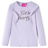 Camicia per bambini Vidaxl con maniche lunghe 128 lilla leggera