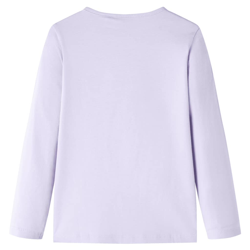 Camicia per bambini Vidaxl con maniche lunghe 128 lilla leggera