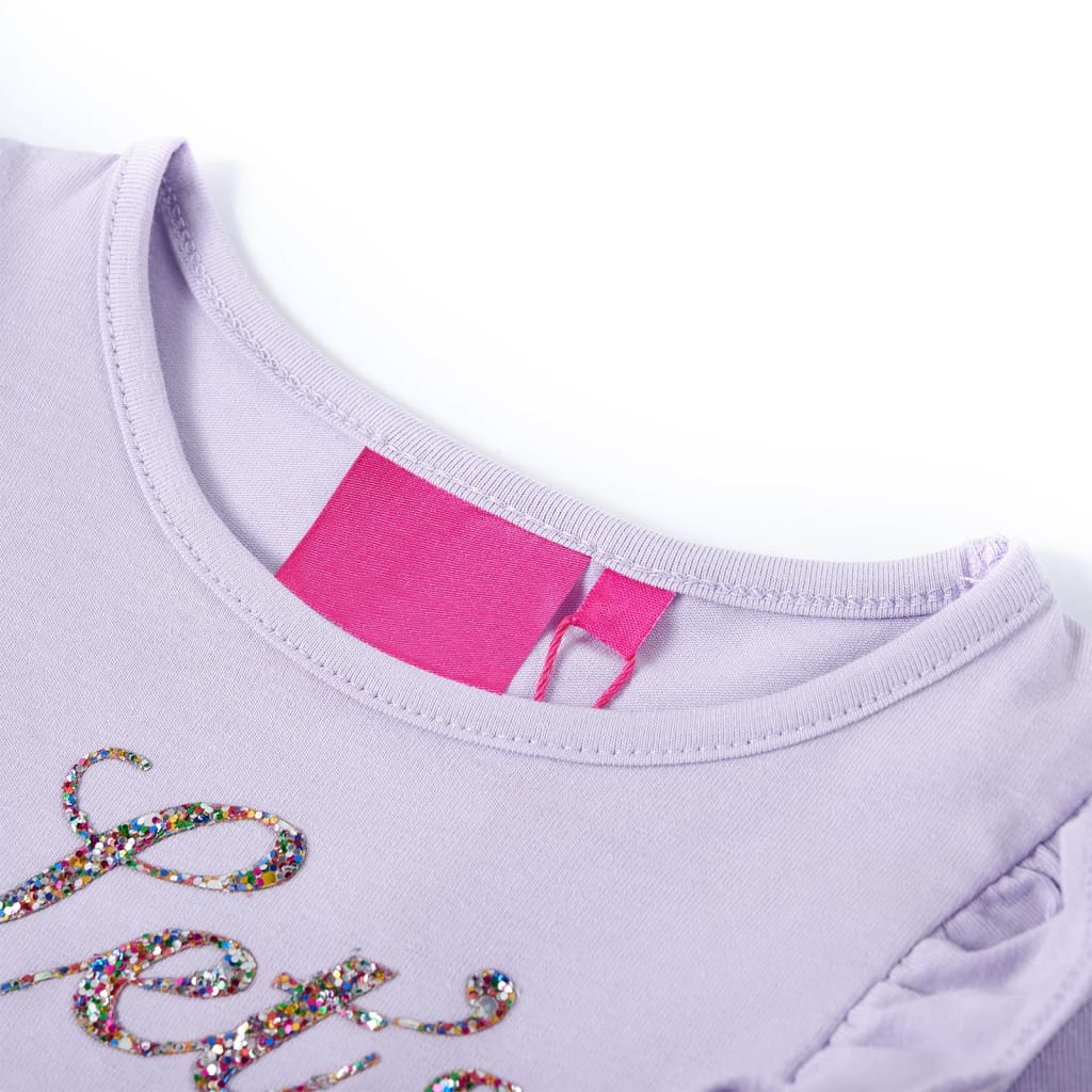 Camicia per bambini Vidaxl con maniche lunghe 128 lilla leggera