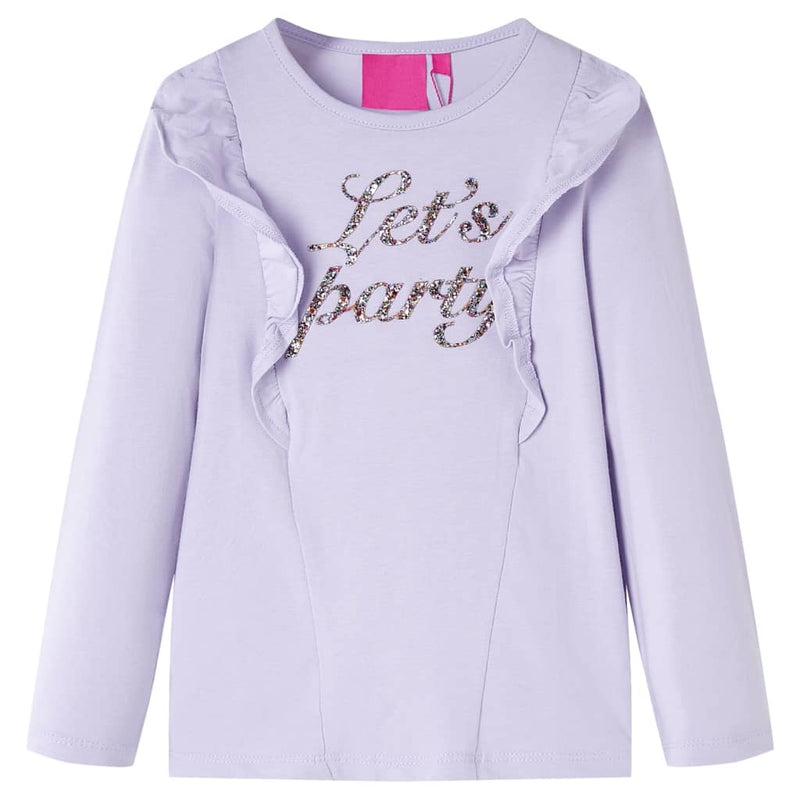 Camicia per bambini Vidaxl con maniche lunghe 140 lilla leggera