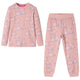 Vidaxl Children's pajamas with long sleeves 92 light pink