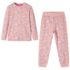 Vidaxl Children's pajamas with long sleeves 116 light pink