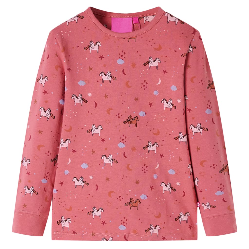 Piamas per bambini Vidaxl con maniche lunghe 92 Old Pink