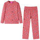 Pigiama per bambini Vidaxl con maniche lunghe 104 vecchia rosa