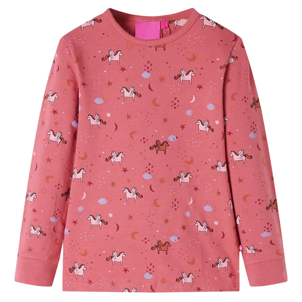 Vidaxl Pigico per bambini con maniche lunghe 128 Old Pink