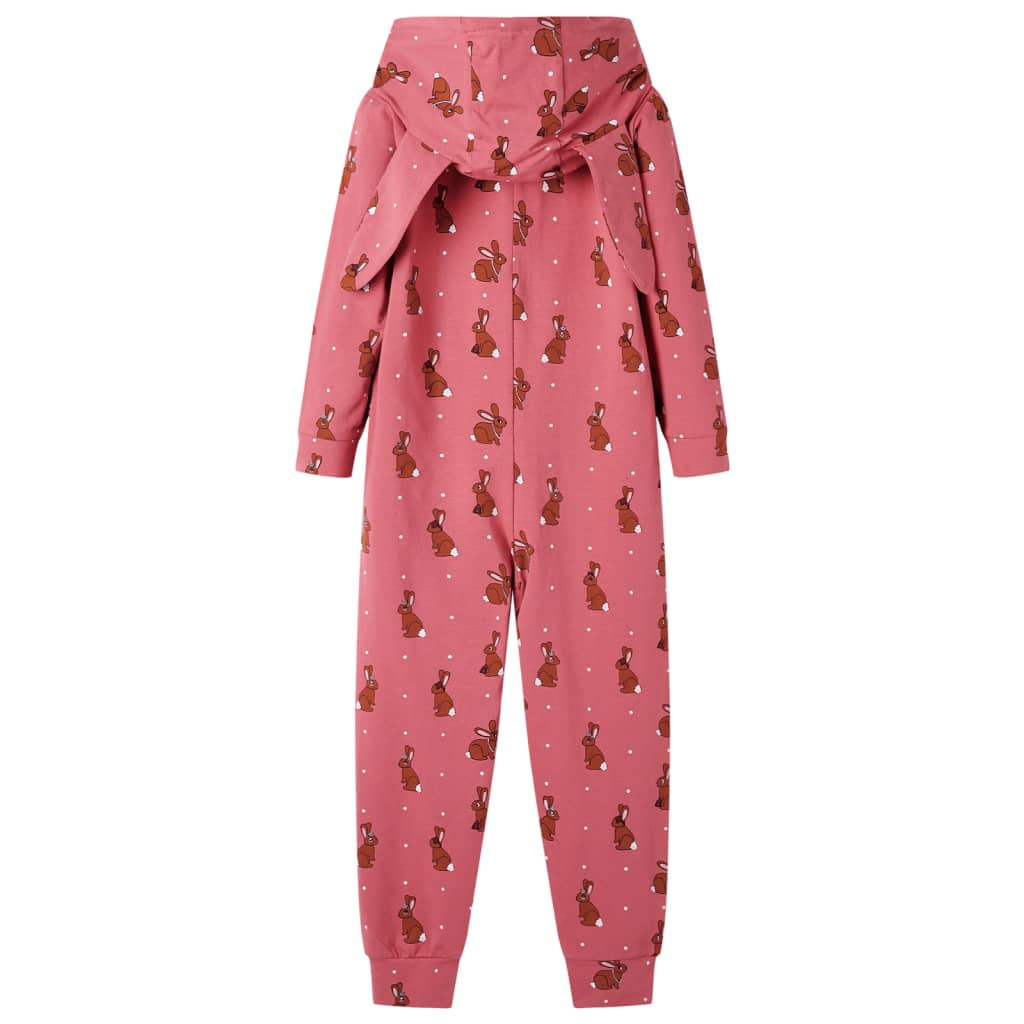 Vidaxl kinderonesie met capuchon 92 oudroze