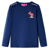 Camicia per bambini Vidaxl con maniche lunghe 116 blu navy