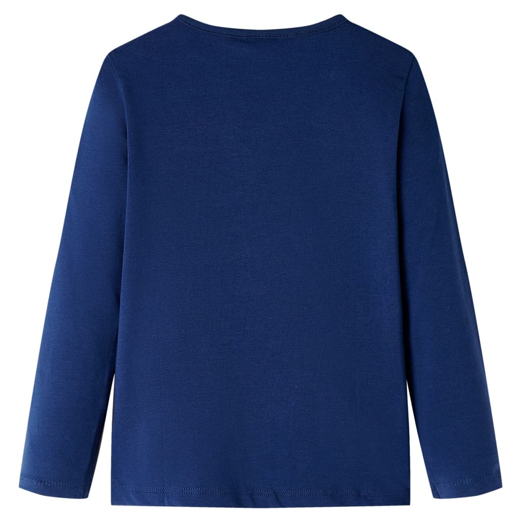 Camicia per bambini Vidaxl con maniche lunghe 116 blu navy