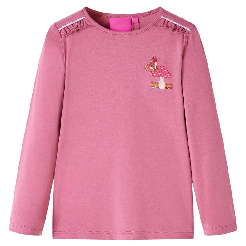 Camicia per bambini Vidaxl con maniche lunghe 92 lamponi