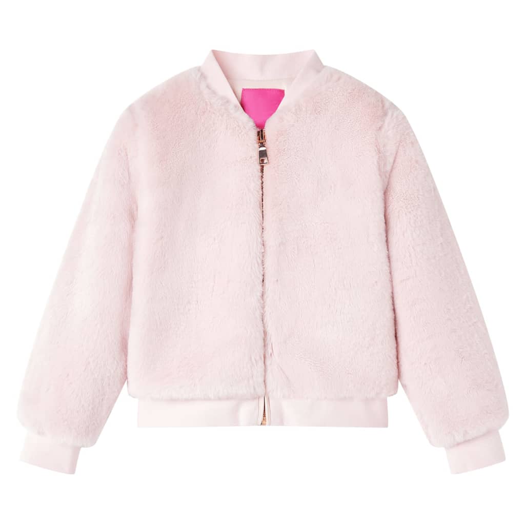 Vidaxl Chaqueta para niños 92 Kunstsdacht Soft Pink