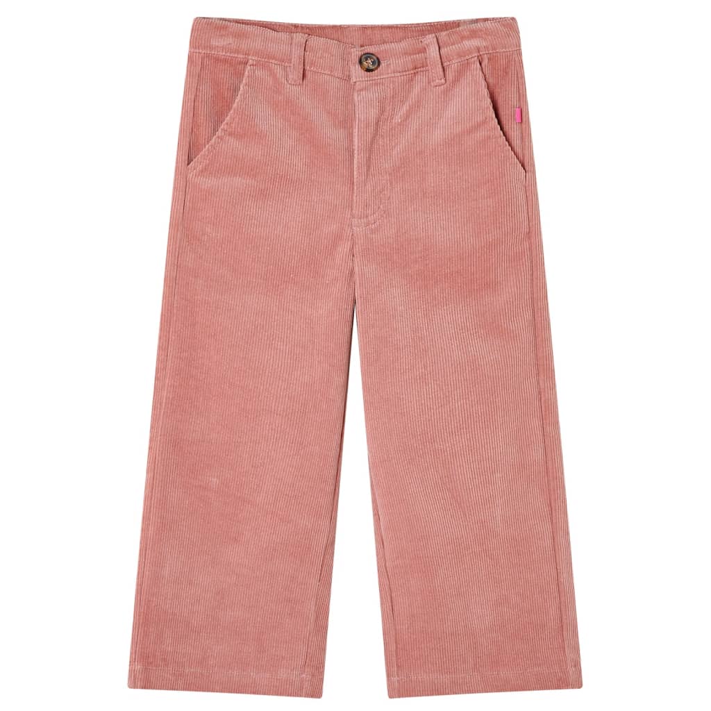 Vidaxl Kinderbroek 104 Rib Velvet Old Pink