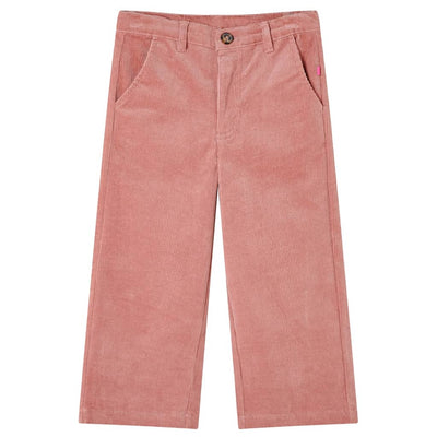 Vidaxl Kinderbroek 104 Rib Velvet Old Pink