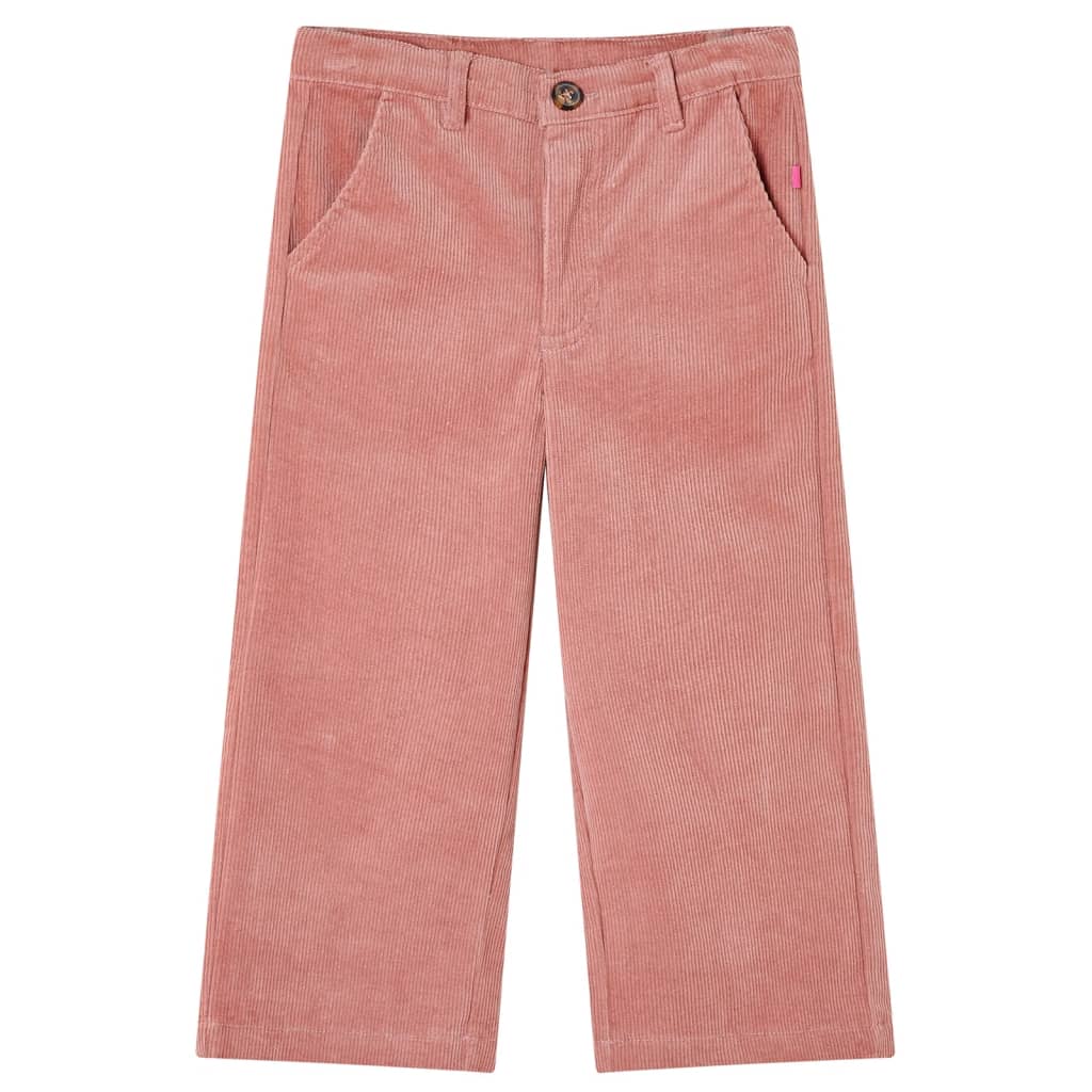 Vidaxl kinderbroek 104 ribfluweel oudroze