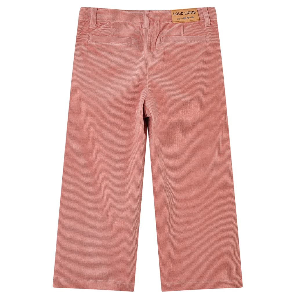 Vidaxl Kinderbroek 104 Rib Velvet Old Pink