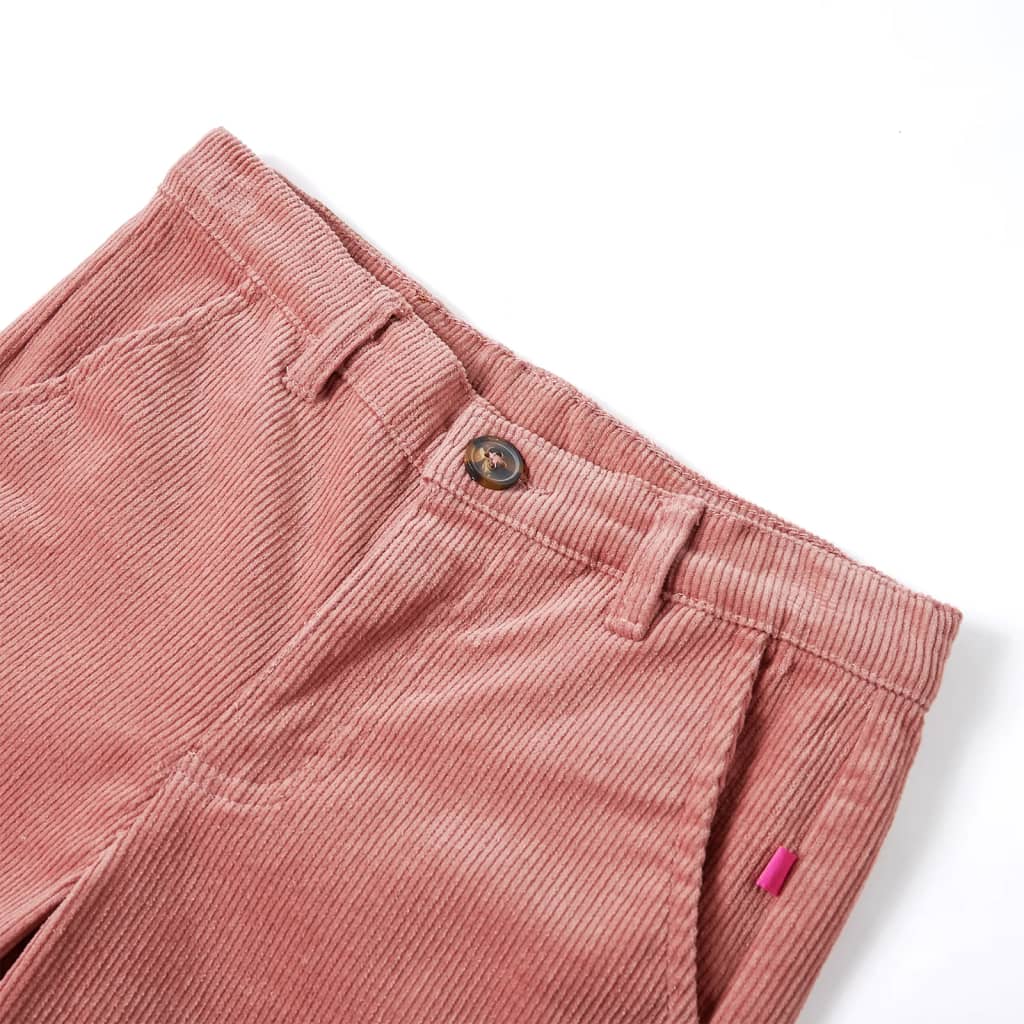 Vidaxl kinderbroek 116 ribfluweel oudroze