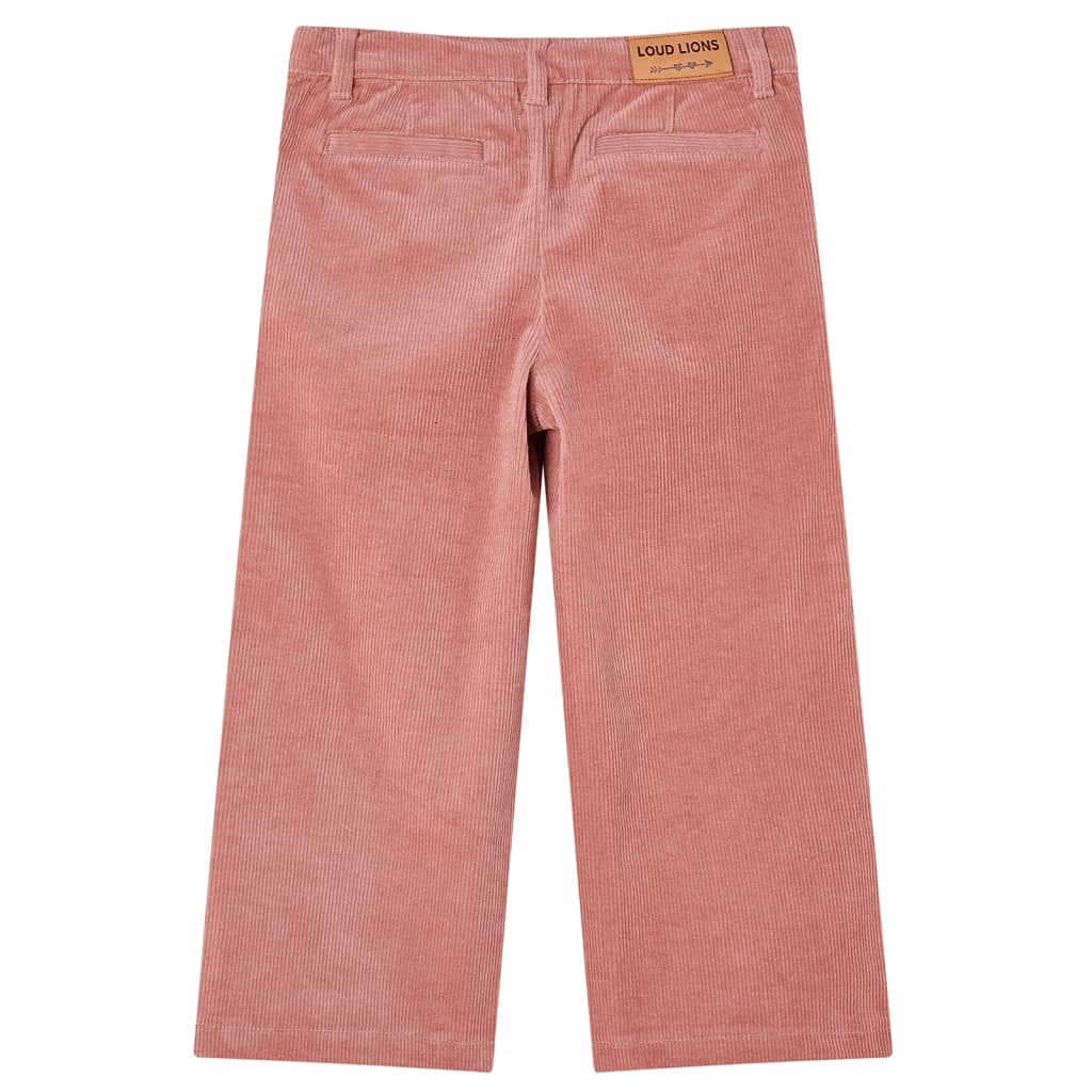 Vidaxl Kinderbroek 128 Rib Velvet Old Pink