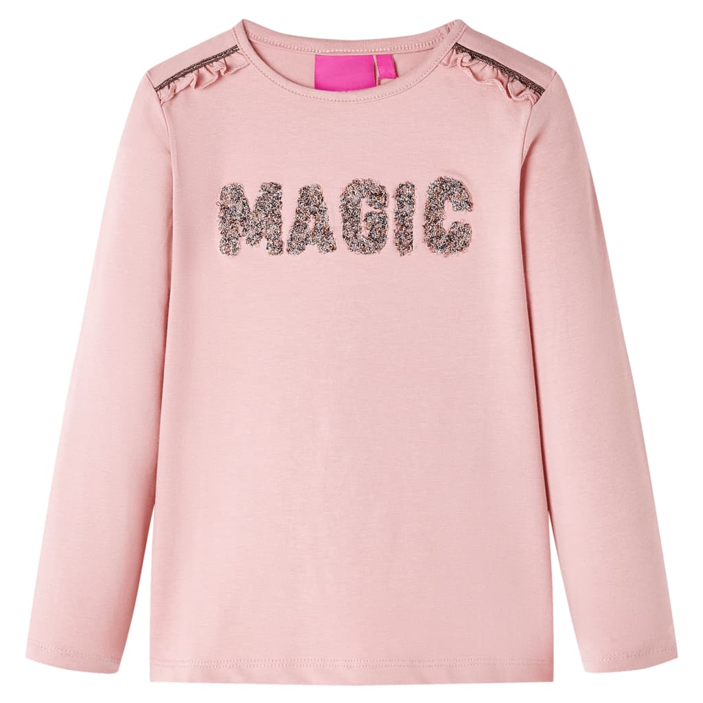 Camicia per bambini Vidaxl con maniche lunghe 92 rosa chiaro