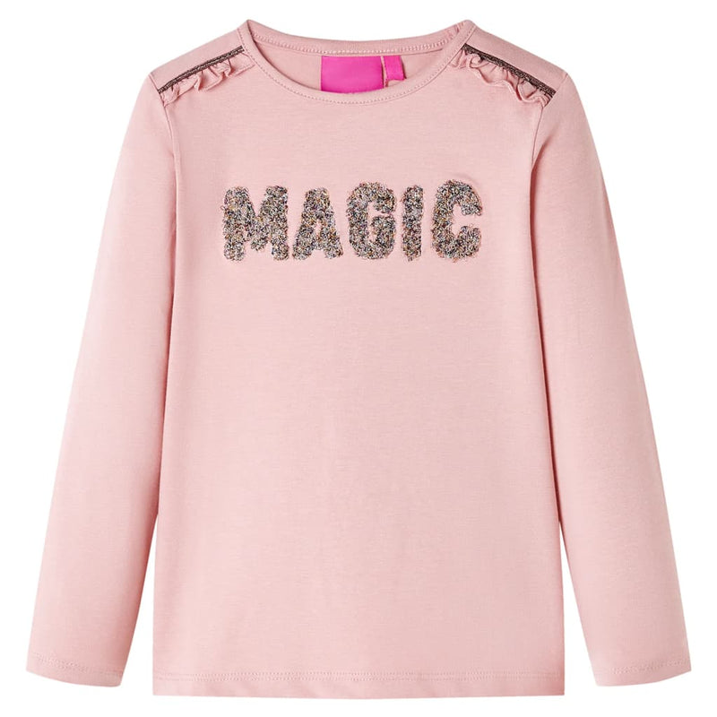 Camicia per bambini Vidaxl con maniche lunghe 104 rosa chiaro