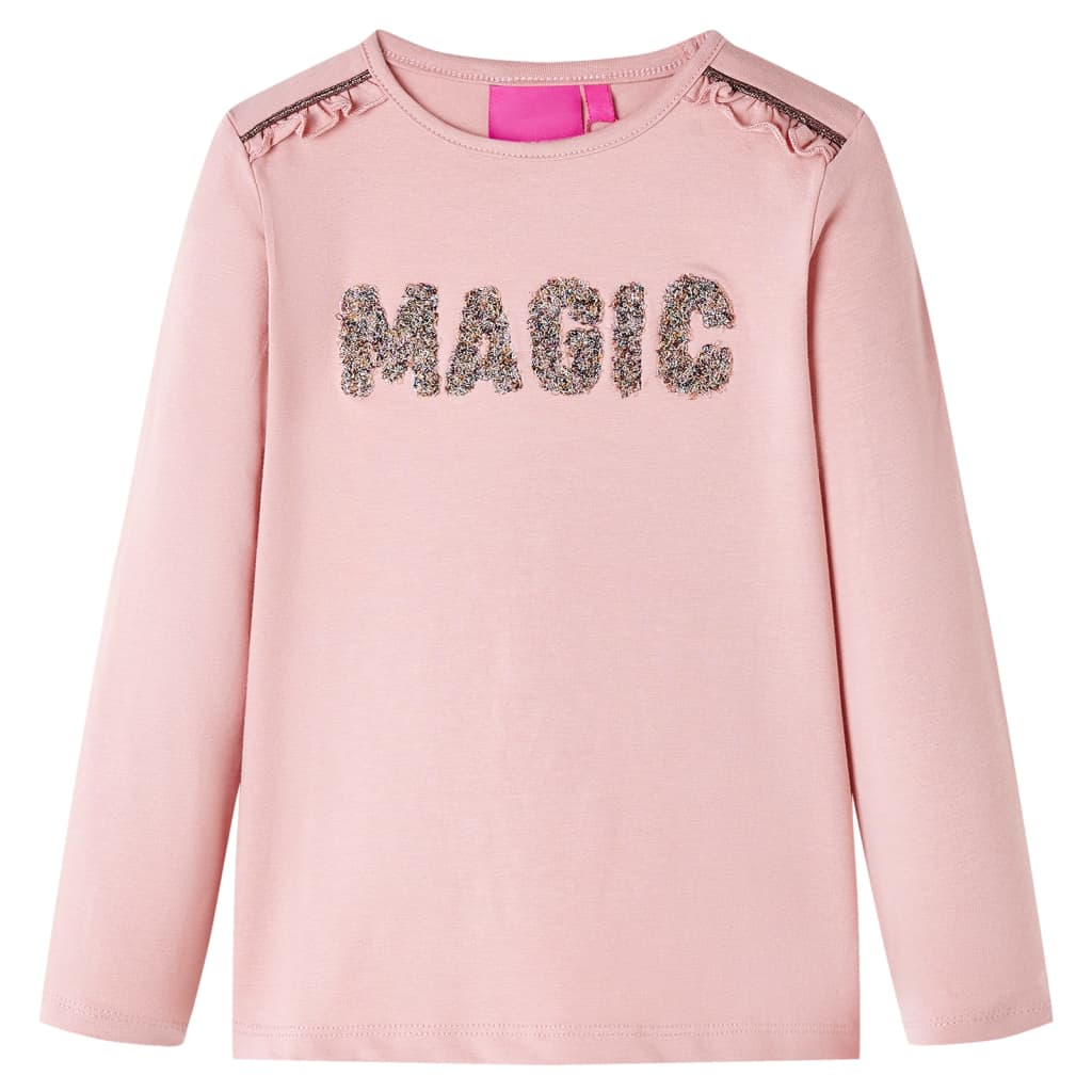 Camicia per bambini Vidaxl con maniche lunghe 116 rosa chiaro