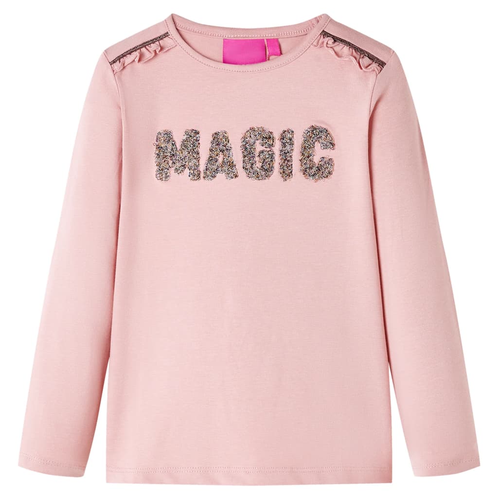 Camicia per bambini Vidaxl con maniche lunghe 140 rosa chiaro