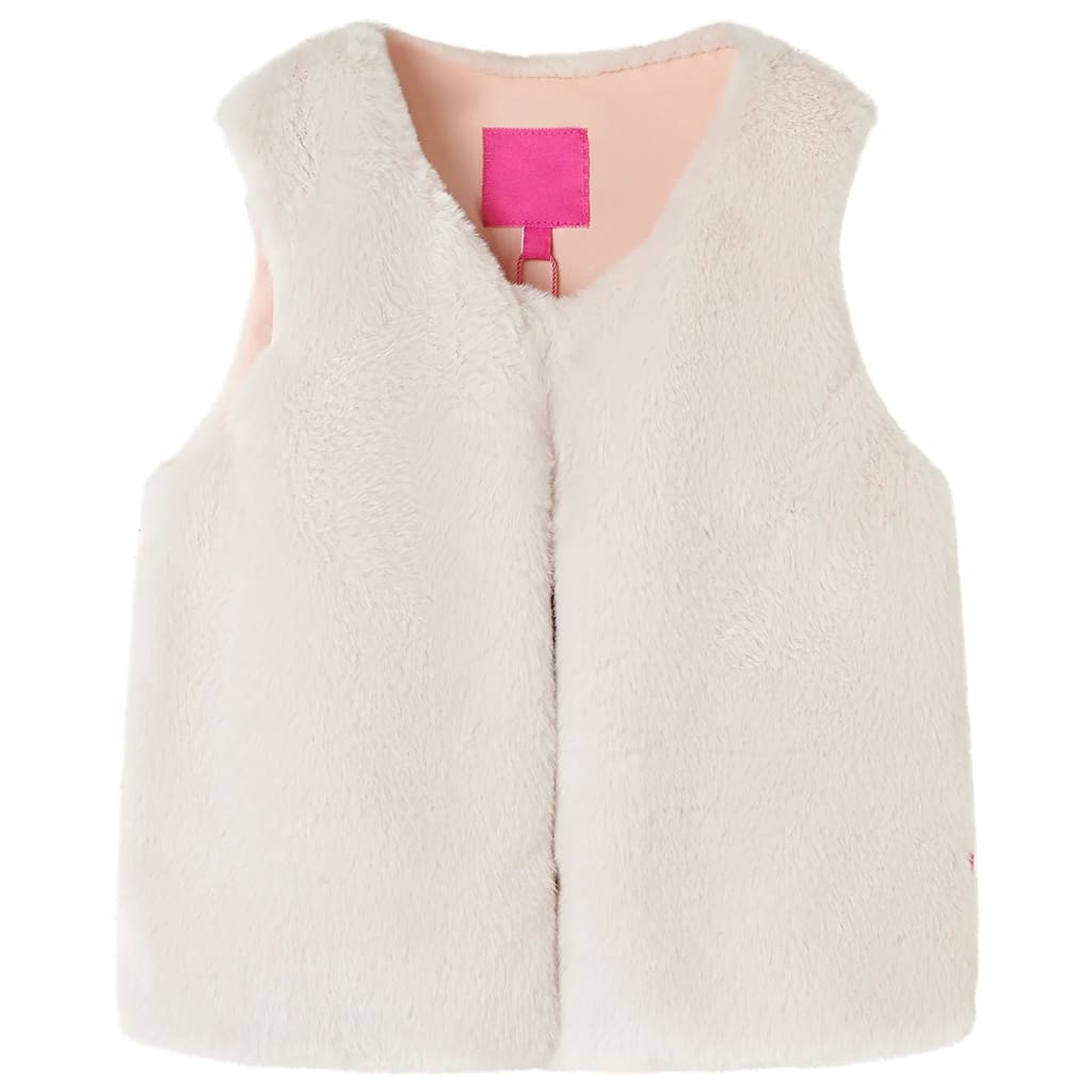 Chaqueta infantil de Vidaxl 92 Kunstvacht beige