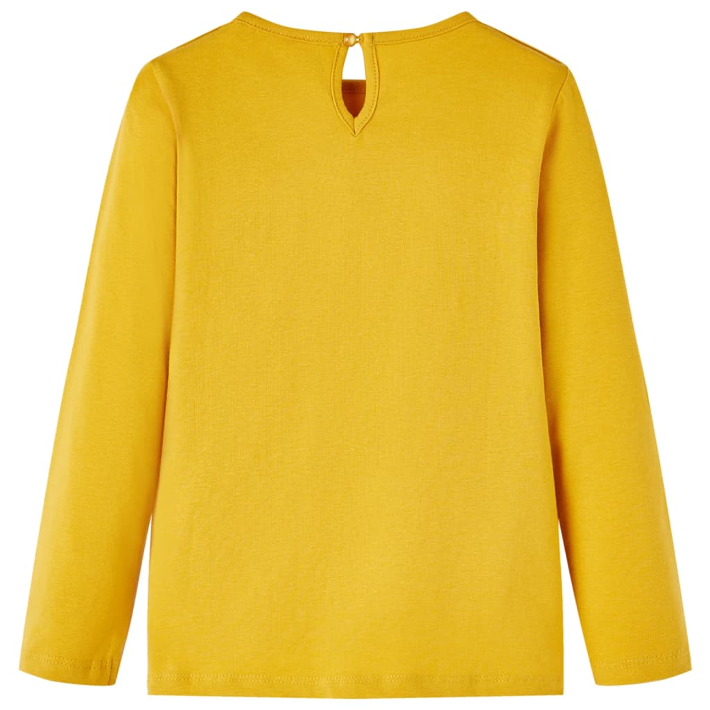 Camicia per bambini Vidaxl con maniche lunghe 128 ocra colori