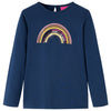 Vidaxl kindershirt met lange mouwen 92 marineblauw