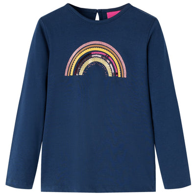 VidaXL Kindershirt met lange mouwen 104 marineblauw