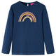 Camicia per bambini Vidaxl con maniche lunghe 104 blu navy