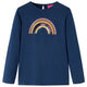 Camicia per bambini Vidaxl con maniche lunghe 128 blu navy