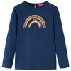 Vidaxl kindershirt met lange mouwen 128 marineblauw