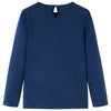 Camicia per bambini Vidaxl con maniche lunghe 128 blu navy