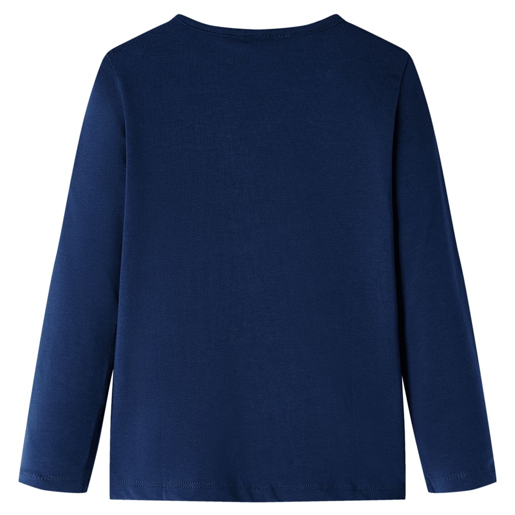 Camicia per bambini Vidaxl con maniche lunghe 92 blu navy
