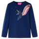 Camicia per bambini Vidaxl con maniche lunghe 128 blu navy