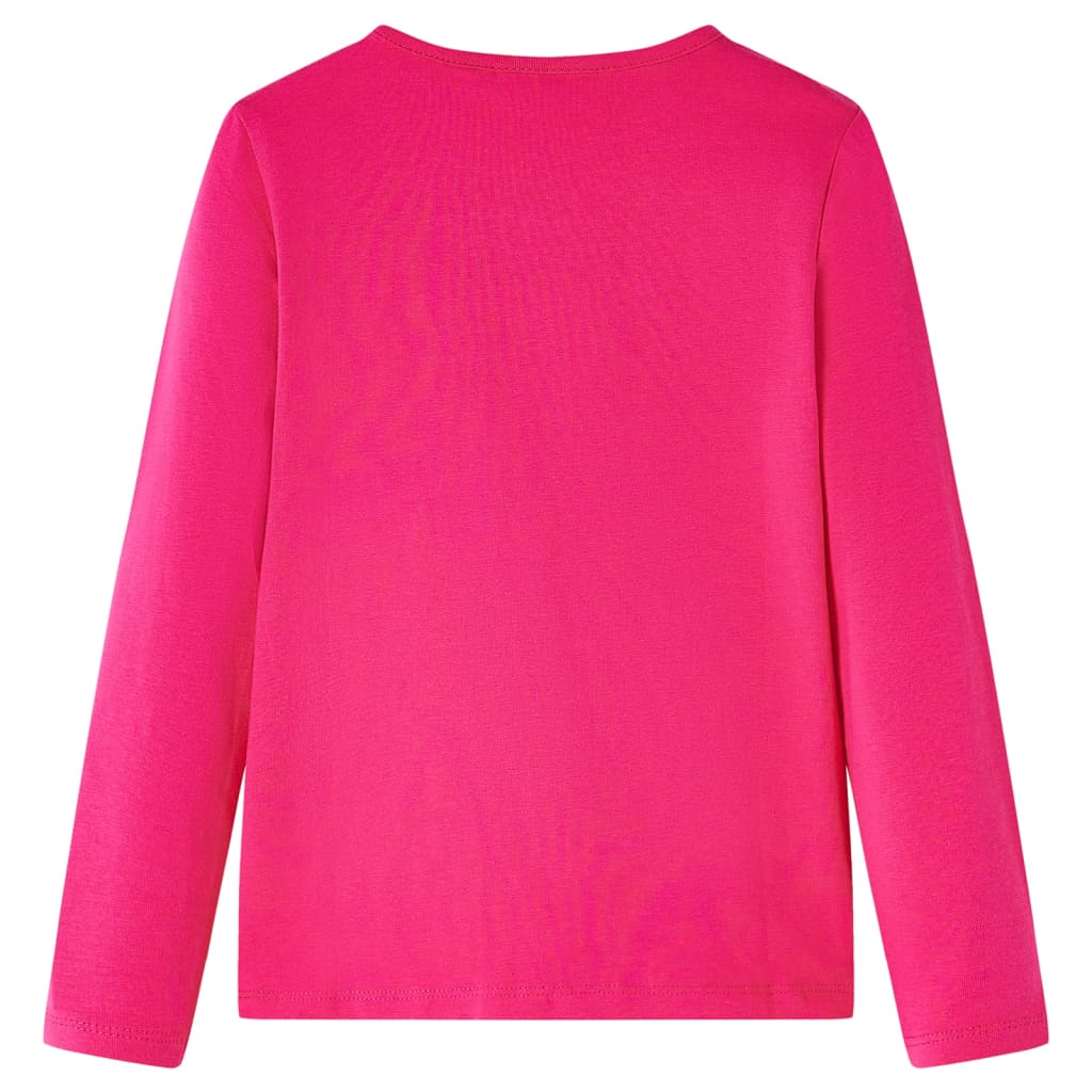 Camicia per bambini Vidaxl con maniche lunghe 140 rosa brillante