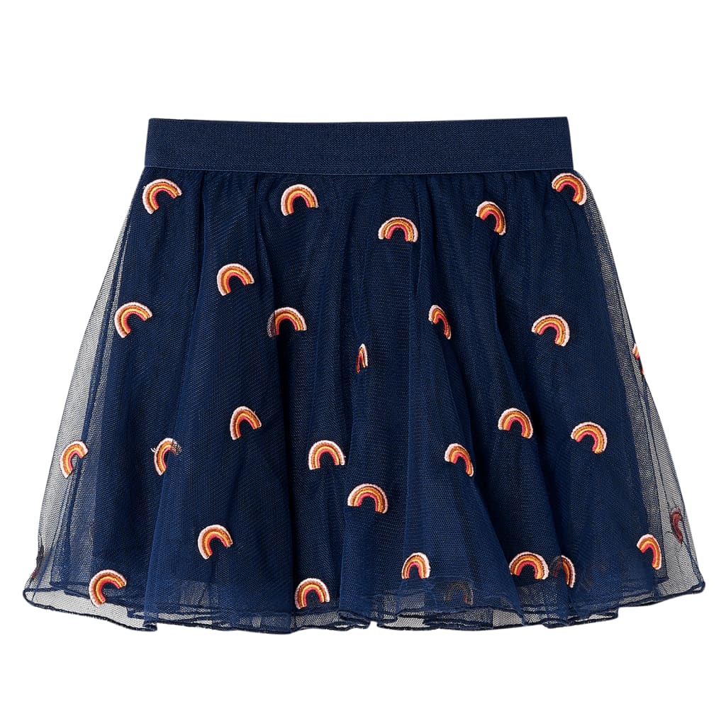 Gonna per bambini Vidaxl con tulle 92 blu navy