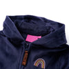 Giacca per bambini Vidaxl con cappuccio 92 blu navy