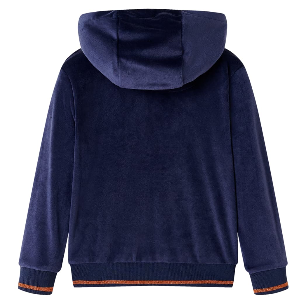 Giacca per bambini Vidaxl con cappuccio 104 blu navy