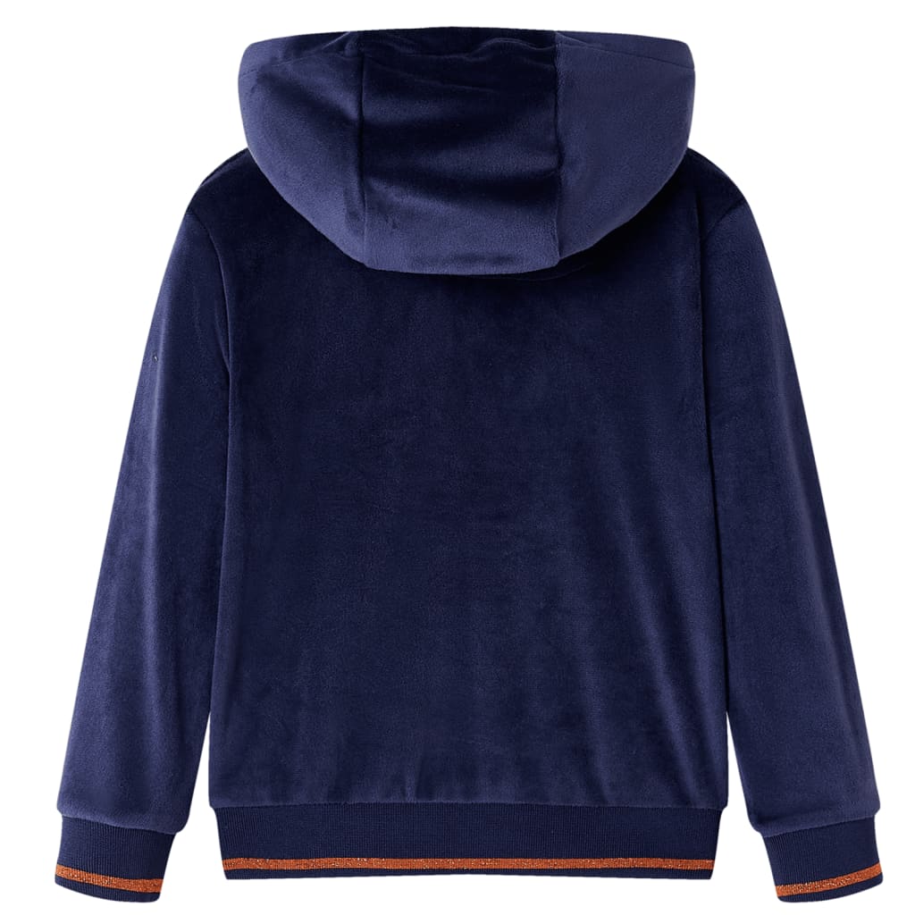 Giacca per bambini Vidaxl con cappuccio 116 blu navy