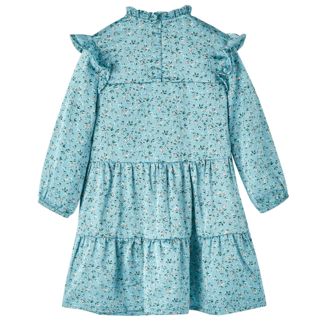 Abito per bambini Vidaxl con maniche lunghe 104 blu