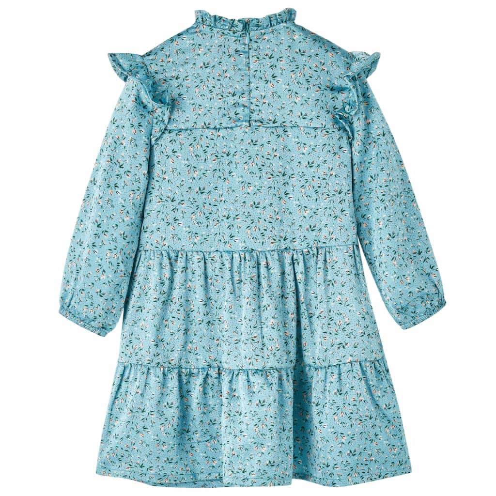 Abito per bambini Vidaxl con maniche lunghe 116 blu