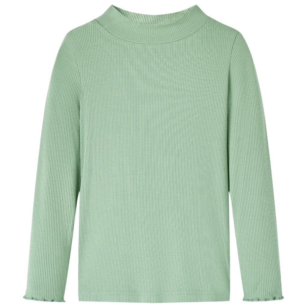 Camicia per bambini Vidaxl con maniche lunghe a basso colore della menta scura