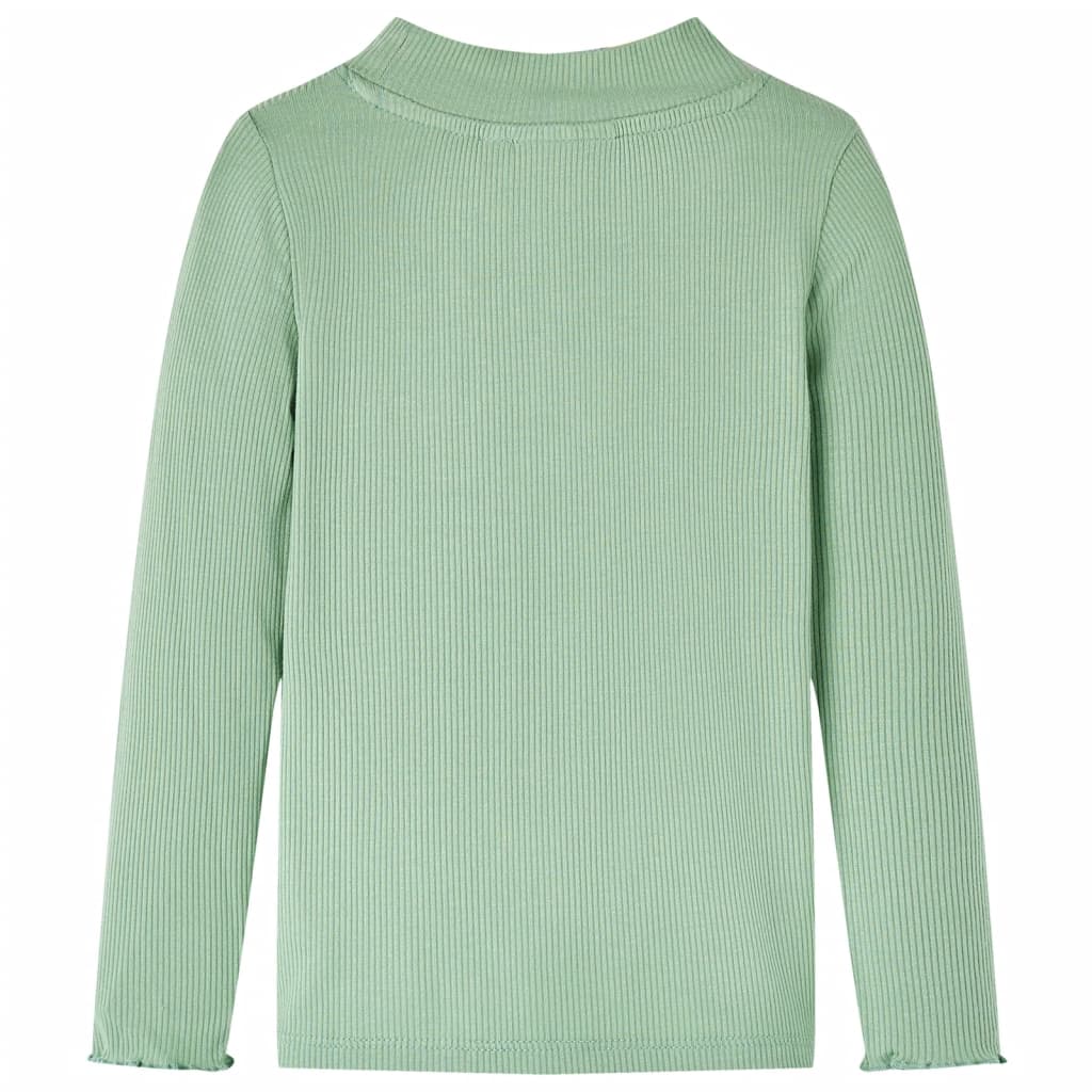 Camicia per bambini Vidaxl con maniche lunghe a basso colore della menta scura