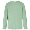 Camicia per bambini Vidaxl con maniche lunghe a basso color 128 menta scura
