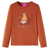 Camicia per bambini Vidaxl con maniche lunghe 104 cognac color