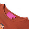 Camicia per bambini Vidaxl con maniche lunghe 104 cognac color