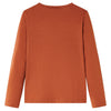 Camicia per bambini Vidaxl con maniche lunghe 116 Cognac Colorato
